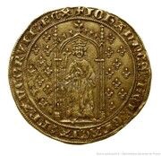 Denier d'or aux fleurs de lis - Jean II obverse image