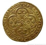 Denier d'or aux fleurs de lis - Jean II reverse image