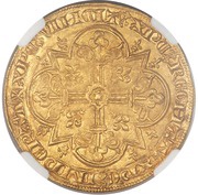 Mouton d'or - John II the Good, France, 1355 reverse image