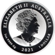 1 Dollar - Elizabeth II 6th Portrait - Chinese Myths and Legends - Silver - Dragon obverse image