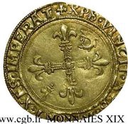 Écu d'Or - François I 3rd type, France, 1515-1528 reverse image