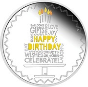 1 Dollar - Elizabeth II 6th Portrait - Happy Birthday, Australia, 2021 reverse image
