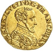 Double Henri d'or - Henry II obverse image
