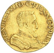 Double Henri d'or - Henry II obverse image