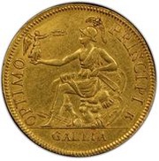 2 Gold Henri with Gallia - Henry II, France, 1554 reverse image