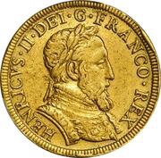 2 Gold Henri with Gallia - Henry II Piedfort obverse image