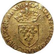 Gold Ecu with sun - Charles IX 1st type obverse image