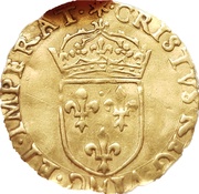Ecu d'or au soleil Henri III pour Charles IX 2eme type, France, 1575 reverse image