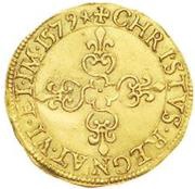 Ecu with sun - Henry III, France, 1575-1589 reverse image