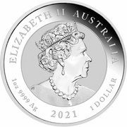 1 Dollar - Elizabeth II 6th Portrait - Quokka - Silver Bullion Coin obverse image