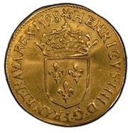 Gold Ecu with sun - Henry IV Type 2 obverse image