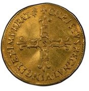 Gold Ecu with sun - Henry IV Type 2, France, 1590-1604 reverse image