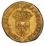 Gold Ecu with sun - Henry IV Type 1 obverse image
