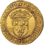 Gold Ecu with sun - Henry IV Type 4 obverse image