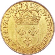1 Écu d'Or - Louis XIII obverse image