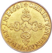 1 Écu d'Or - Louis XIII, France, 1610-1646 reverse image