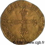 1 Écu d'Or - Louis XIII, France, 1641-1642 reverse image