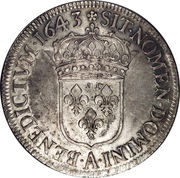 1 Écu - Louis XIII, France, 1642-1643 reverse image