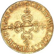 Gold Ecu with sun - Louis XIV, France, 1643-1649 reverse image