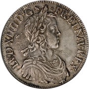Ecu with long wick - Louis XIV obverse image