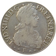 Ecu of Bearn with long wick - Louis XIV obverse image