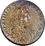 Ecu of Bearn with juvenile bust - Louis XIV obverse image