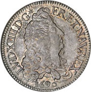 Ecu with 8 Ls - Louis XIV 1st type obverse image