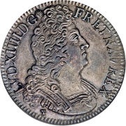 Ecu with 8 Ls - Louis XIV 2nd type obverse image