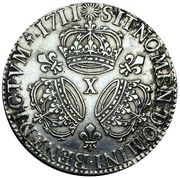 Ecu with three crowns - Louis XIV, France, 1709-1715 reverse image