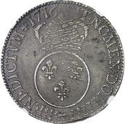 Ecu "Vertugadin" of Bearn - Louis XV, France, 1716-1717 reverse image