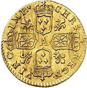 ¼ Louis "of Noailles" - Louis XV, France, 1717-1718 reverse image