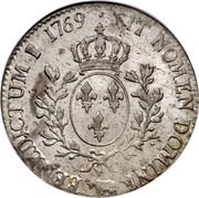 1 Écu - Louis XV, France, 1741-1771 reverse image