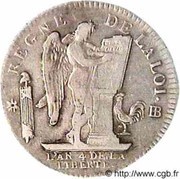 1 Ecu - Louis XVI FRANÇAIS, France, 1792-1793 reverse image