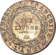 6 Livres Genius obverse image
