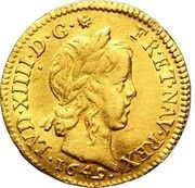 ½ Louis d'or à la mèche longue obverse image