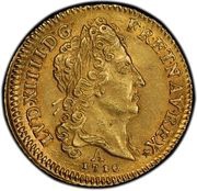 ½ Gold Louis with sun - Louis XIV obverse image