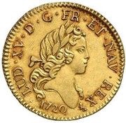 ½ Louis d'or aux deux L - Louis XV obverse image