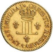 ½ Louis d'or aux deux L - Louis XV, France, 1720-1723 reverse image