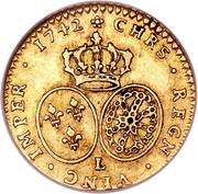 ½ Louis d'Or - Louis XV, France, 1741-1769 reverse image