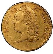 ½ Gold Louis with old face - Louis XV obverse image