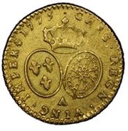 ½ Louis d'Or - Louis XVI, France, 1775-1784 reverse image