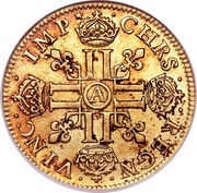 1 Louis d'Or - Louis XIII, France, 1640-1643 reverse image