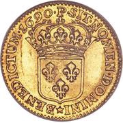 Gold Louis with shield - Louis XIV, France, 1690-1693 reverse image