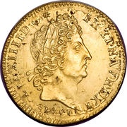 Gold Louis with 8 Ls and insignia - Louis XIV obverse image