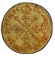 Gold Louis with insignia - Louis XIV, France, 1704-1709 reverse image