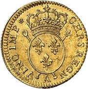 1 Louis d'Or - Louis XV, France, 1716 reverse image