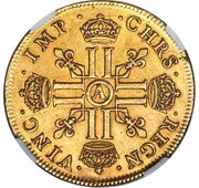 Quatre Louis d'or - Louis XIII, France, 1640 reverse image
