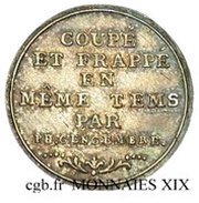 1 Centime pattern, procédé de Gengembre, France, 1796 reverse image