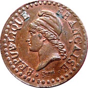 1 Centime First Republic obverse image