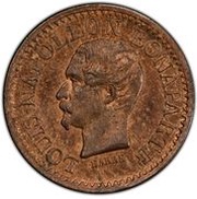 1 Centime - Louis Napoléon Bonaparte pattern of bronze with an modul of 1 centime obverse image